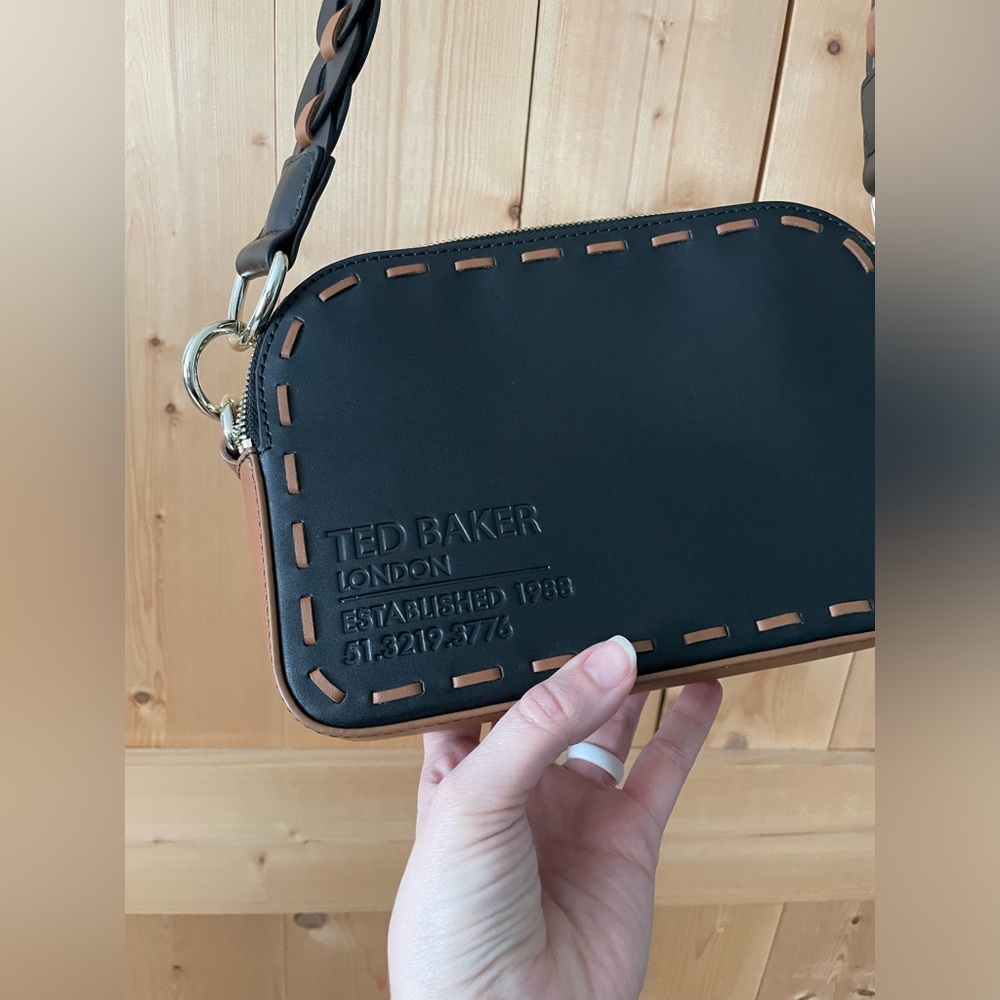 Like New- Ted Baker Braideo Crossbody black tan